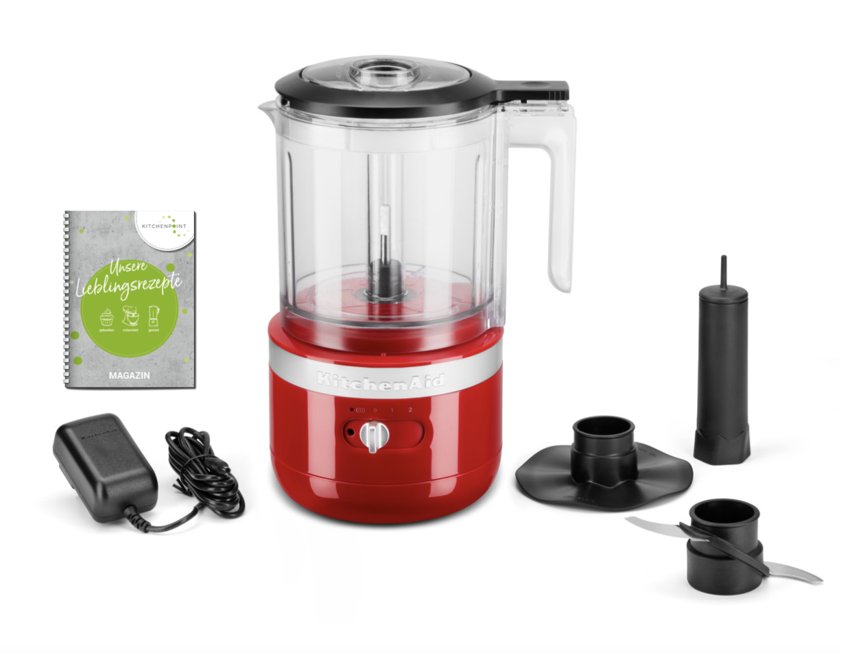 KitchenAid Akku Food Processor Zerkleinerer Empire Rot bei